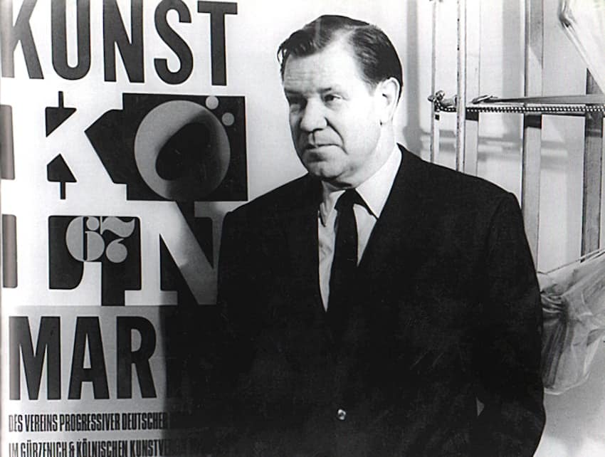 Hein Stünke, co-founder of Art Cologne, at the opening of the fair in 1967