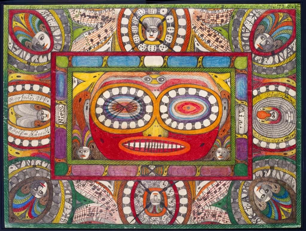 Adolf Wölfli, Untitled, 1924, coloured pencil on paper