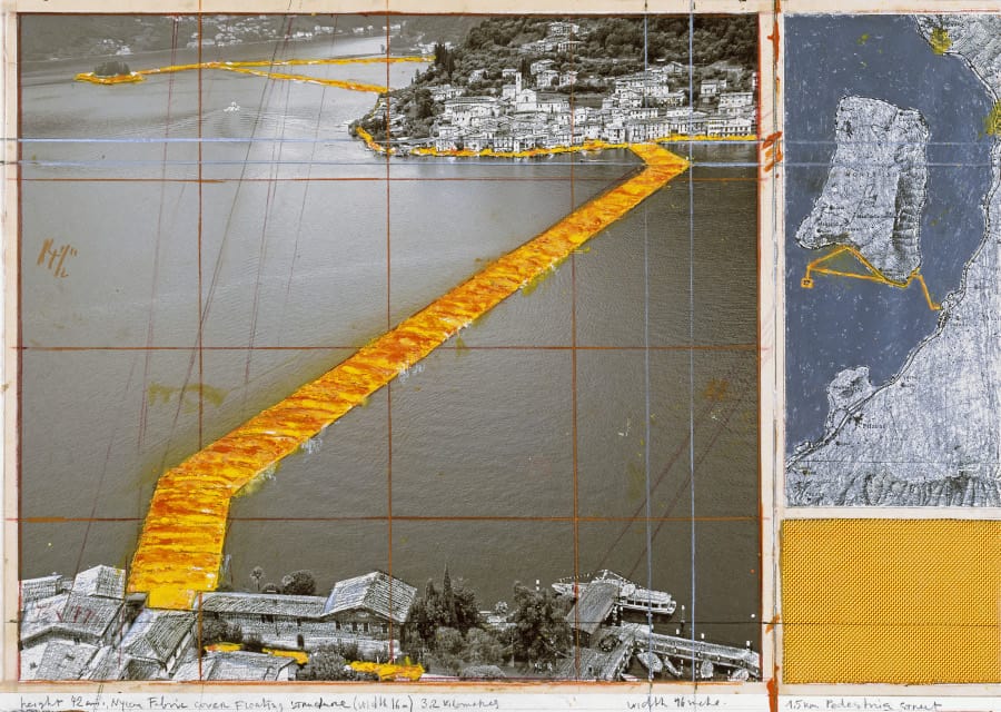 Christo, The Floating Piers (Project for Lake Iseo, Italy), 2014