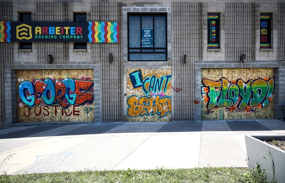Graffiti seen in response to the killing of George Floyd, Minneapolis.