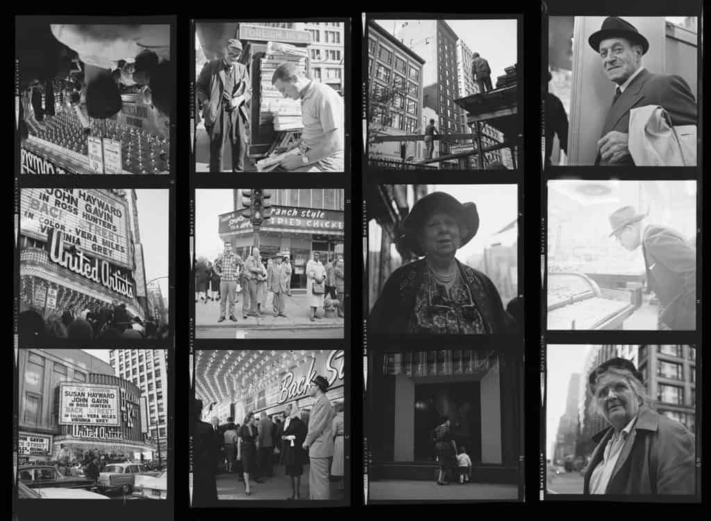 Vivian Maier, Contact Sheet, photos in Chicago, IL