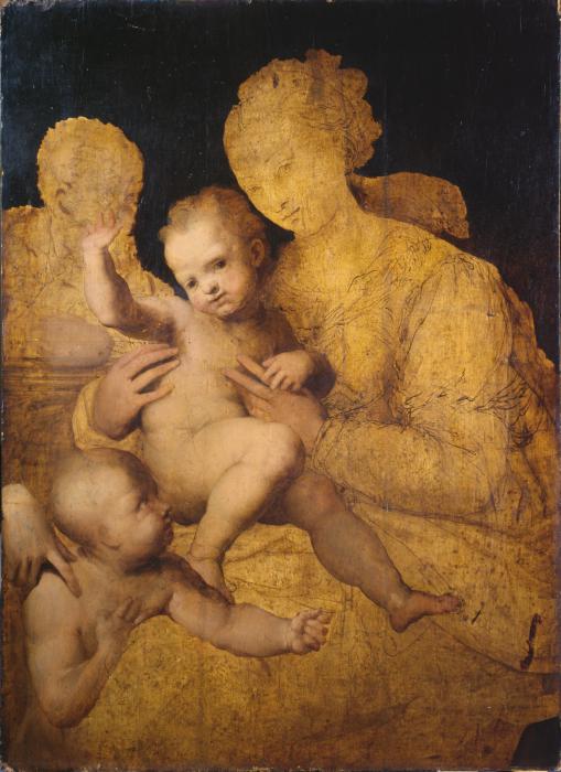 Perino del Vaga, Holy Family with Saint John the Baptist