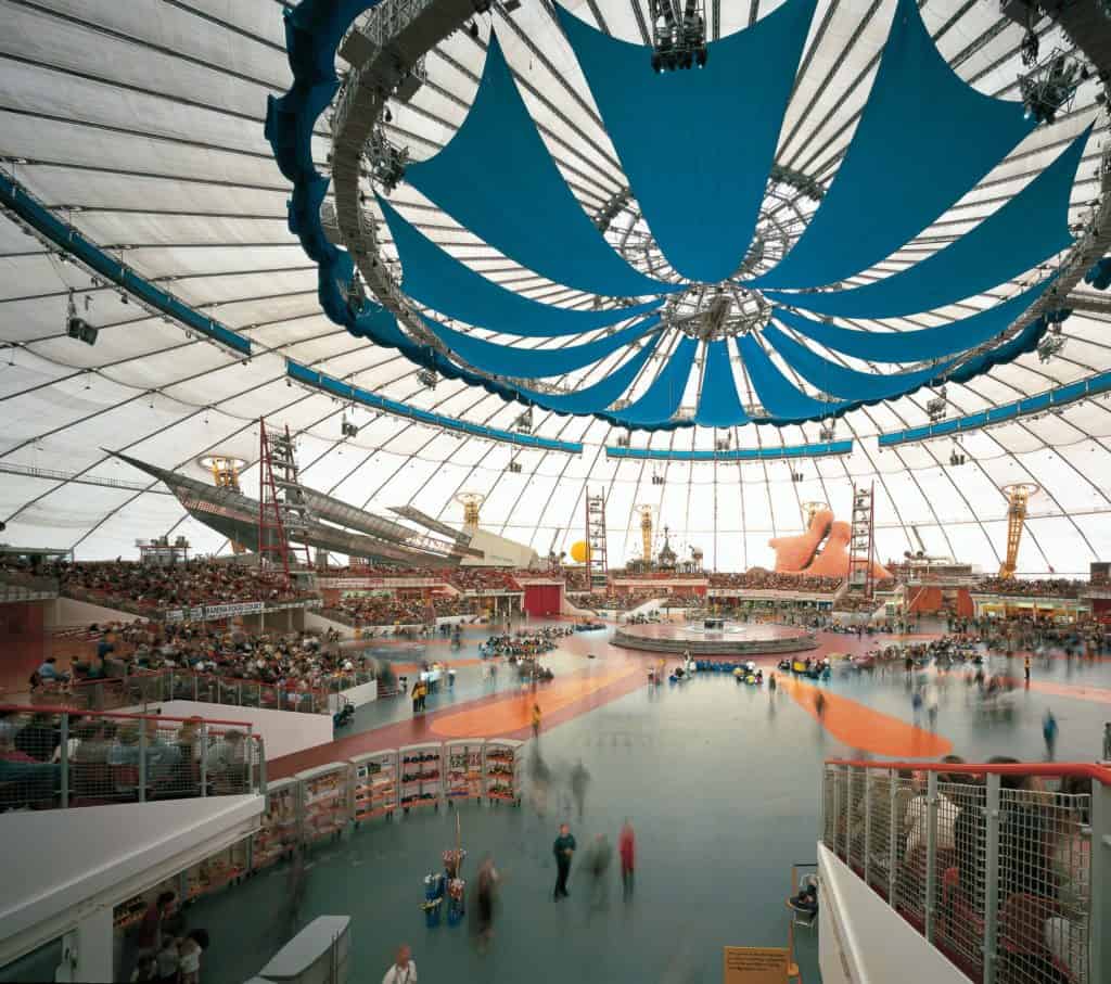 Interior view of the Millennium Dome