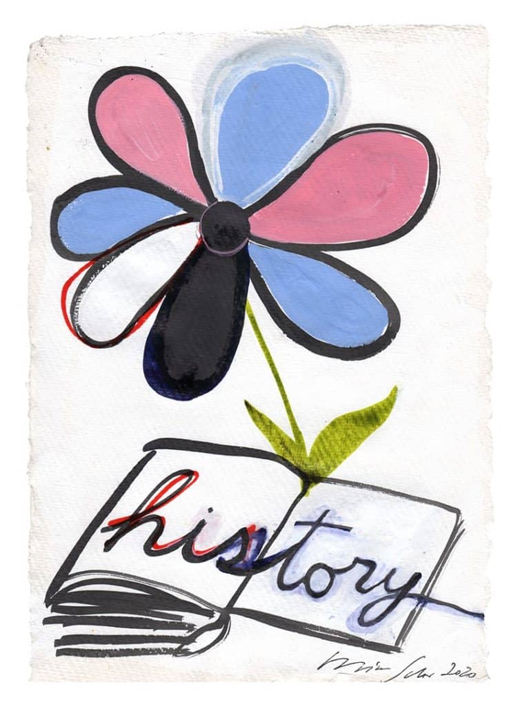 Mira Schor, Flowering History Book, 2020
