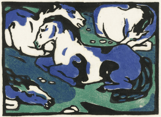 Franz Marc, Resting Horses, 1911