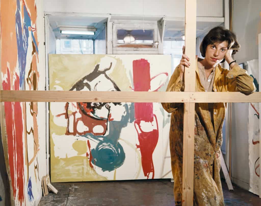 Abstract expressionist Helen Frankenthaler in her studio at Third Avenue and East 94th Street