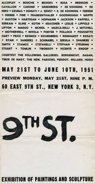 Poster for the Ninth Street Show