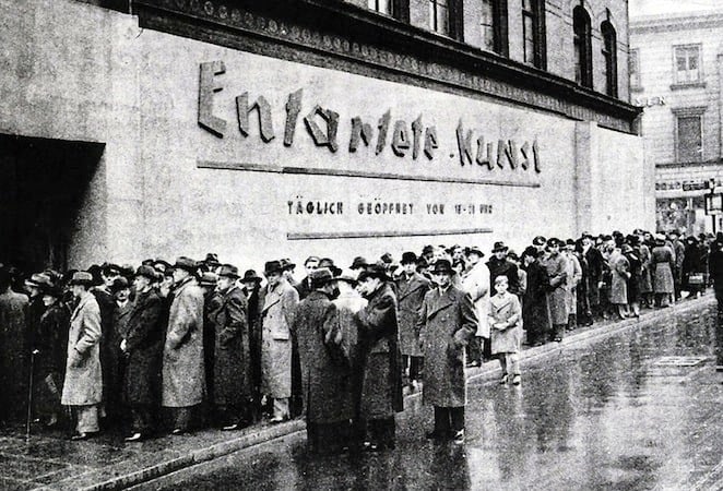 Opening of the Entartete Kunst exhibition in Hamburg, 1938