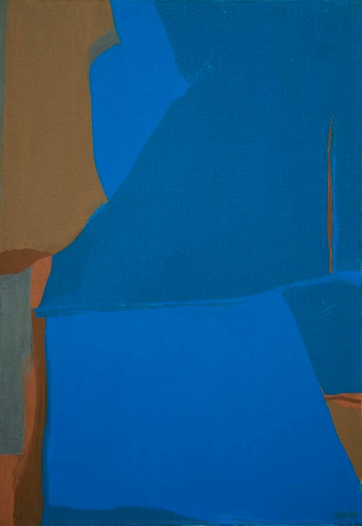 Samia Halaby, Blue on Blue II