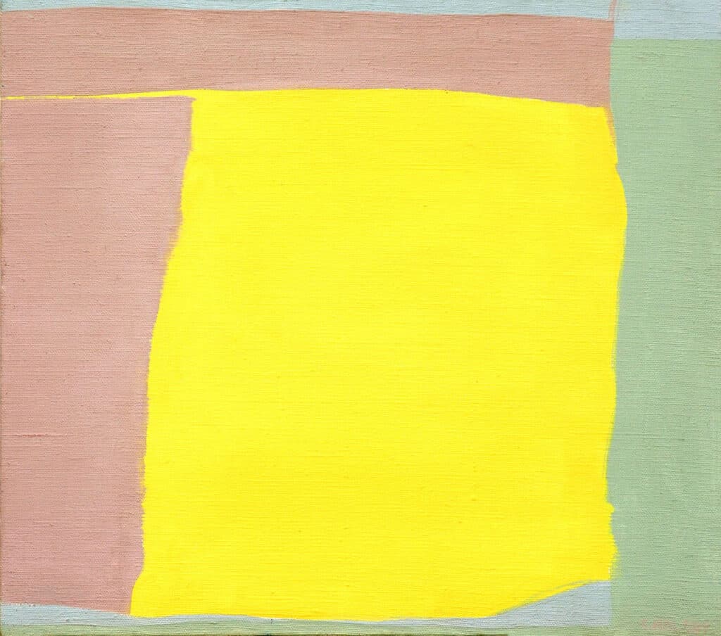 Samia Halaby, Yellow Square, No 45