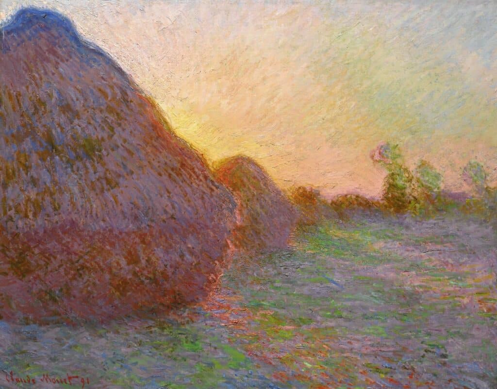 Claude Monet, Meules, 1890. Image via Sotheby's. Art auctions