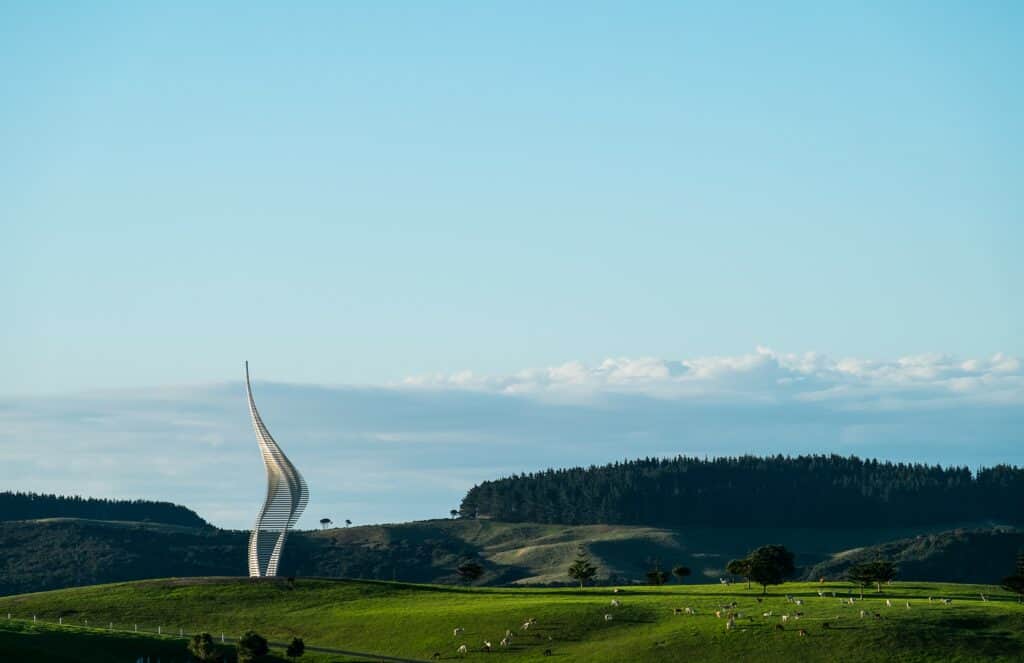 Gerry Judah, JACOB’S LADDER, 2018. Gibbs Farm Sculpture Park, New Zealand. 