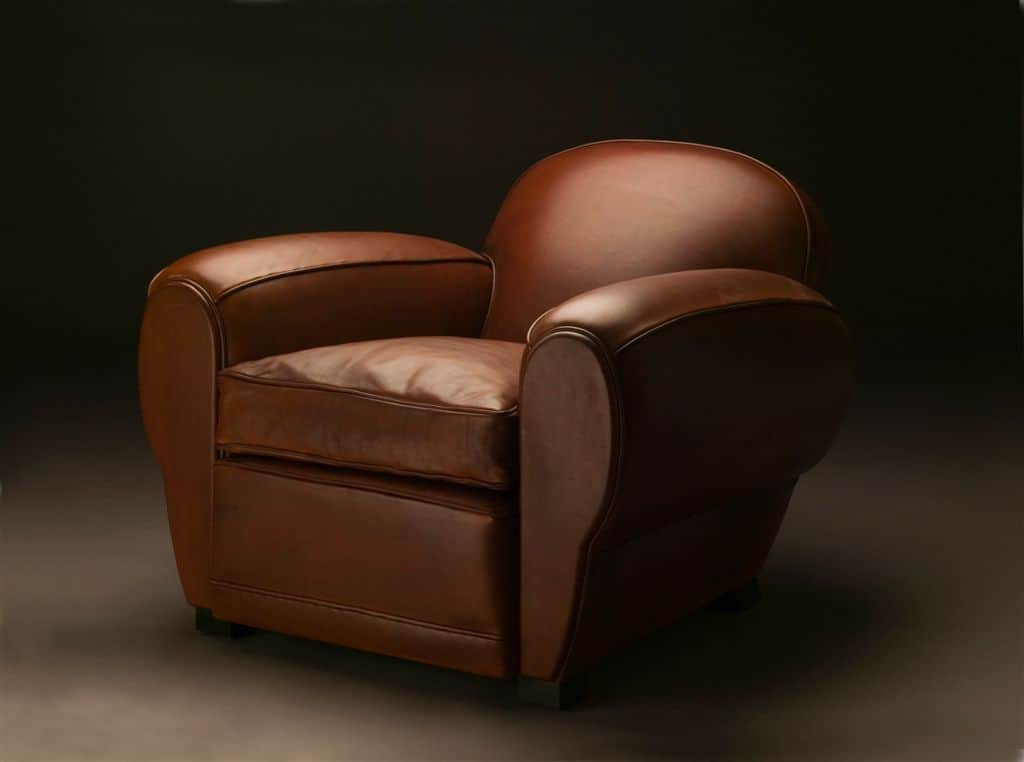 Winston leather club chair from ca. 1930s.
