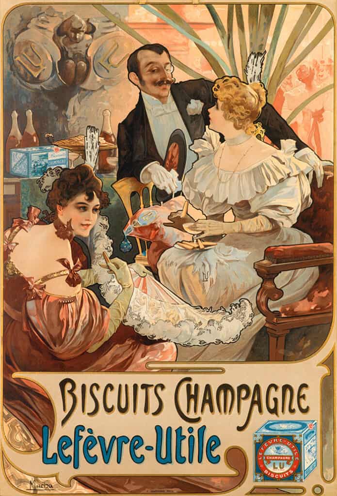 Biscuits Champagne Lefèvre Utile, advertisement, 1896