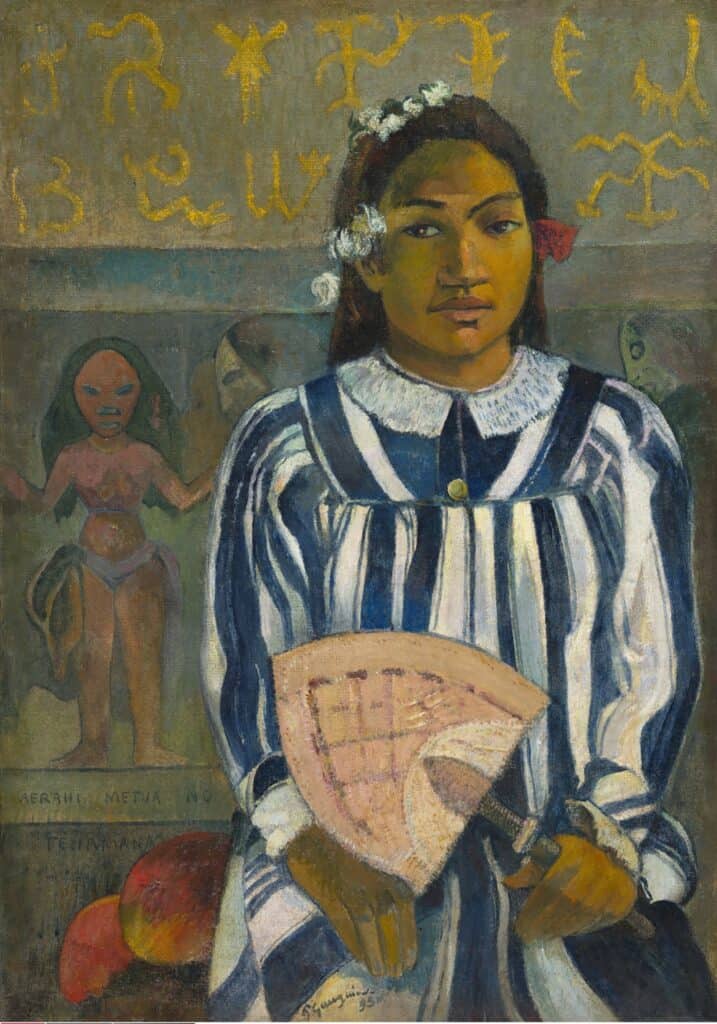 Paul Gauguin, Tehamana Has Many Parents or The Ancestors of Tehamana (Merahi metua no Tehamana), 1893. National galleries