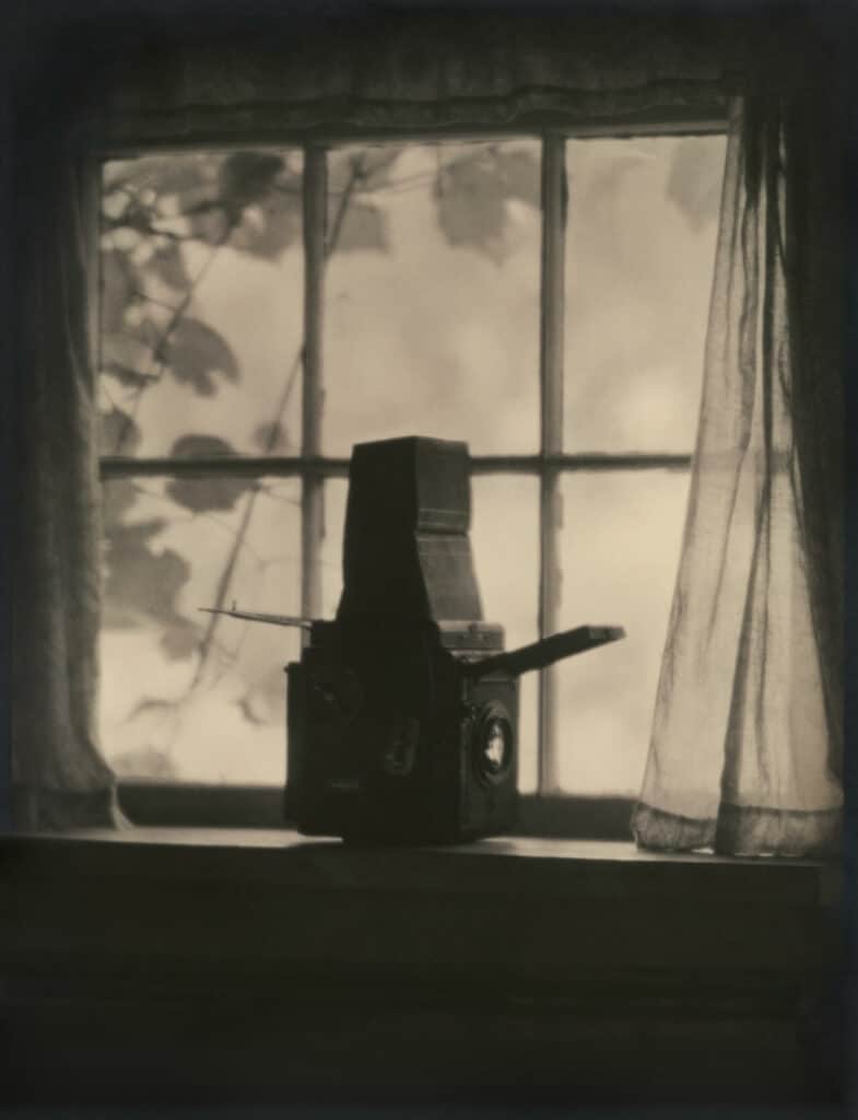 Vintage gelatin silver print by Margaret Watkins titled 'Untitled (Graflex Camera)'