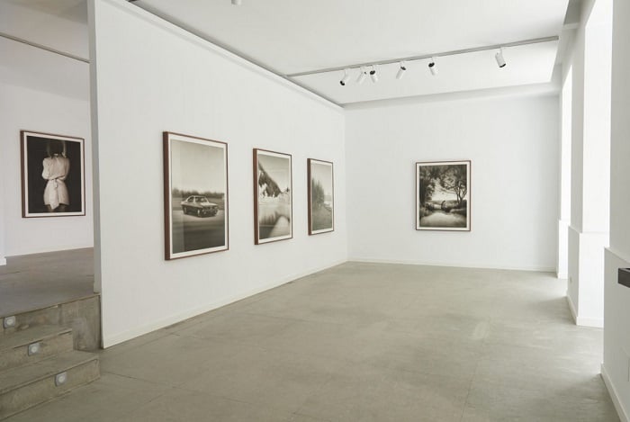 Installation view of Crash by Hugo Alonso Alzueta Gallery's venue