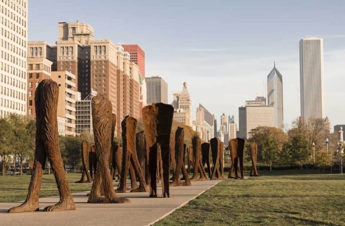 Agora, sculpture by Magdalena Abakanowicz