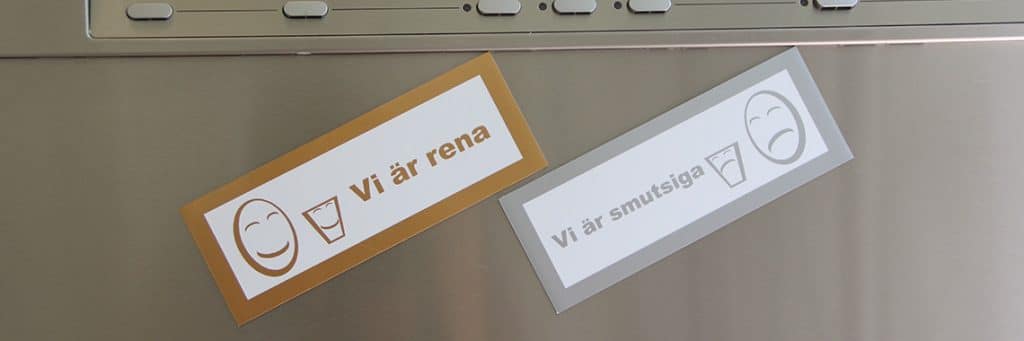 Magnetskylt till diskmaskiner