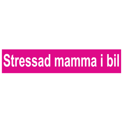 Stressad mamma i bil