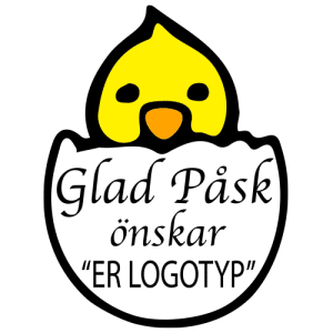 Glad påsk-kyckling med logotyp