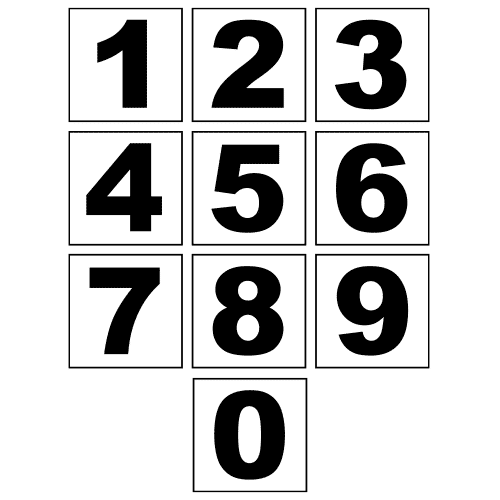 Magnetiska siffror 3, 6 eller 12 cm – 10 st