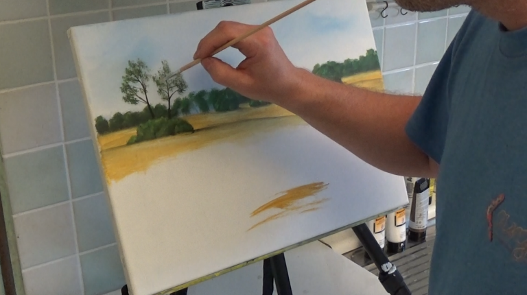 Malkurs online: Sommerliche Wiesenlandschaft – Malen macht Spass