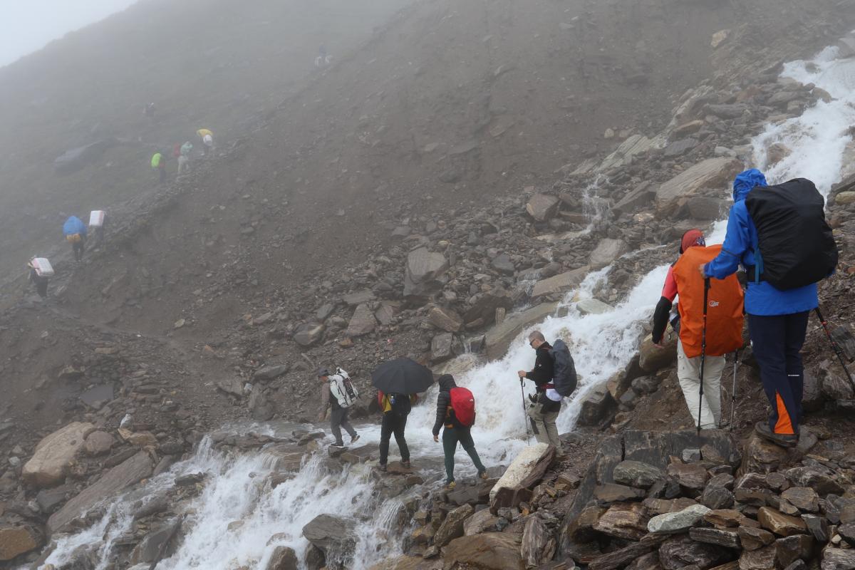 Trektocht tot aan basecamp