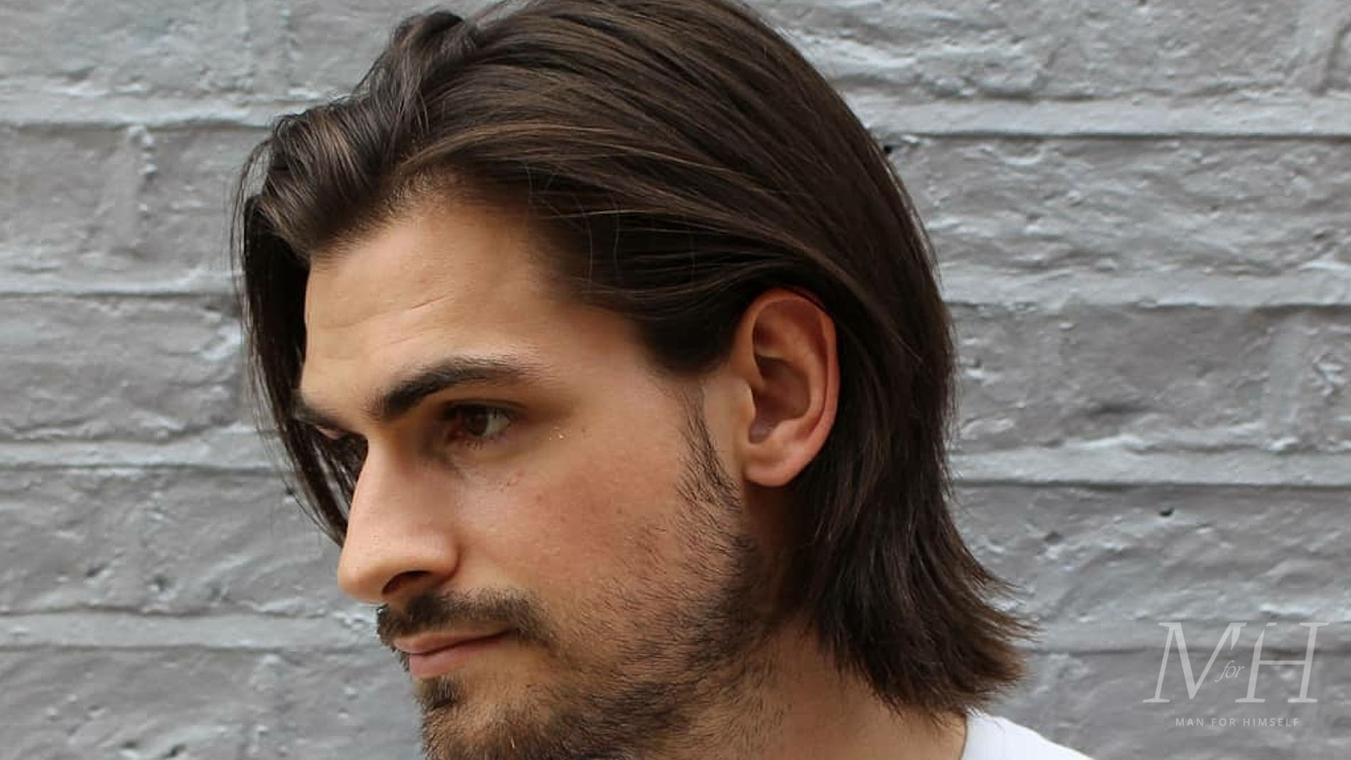 Grown Out Length Long Hairstyle Man For Himself