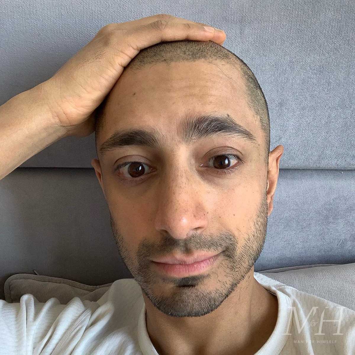 riz-ahmed-hair-shaved-head-lockdown-2020-buzzcut-man-for-himself