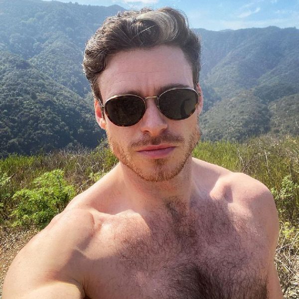 Richard Madden: Short Back and Sides Styled with Quiff