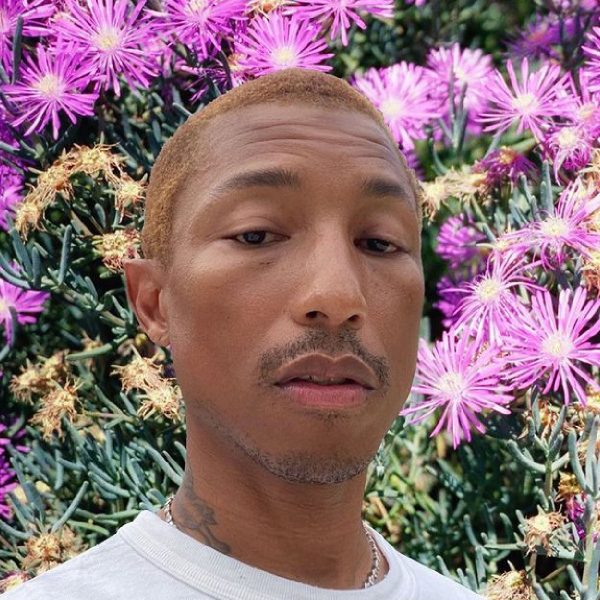 pharrell williams dyed blonde buzz cut