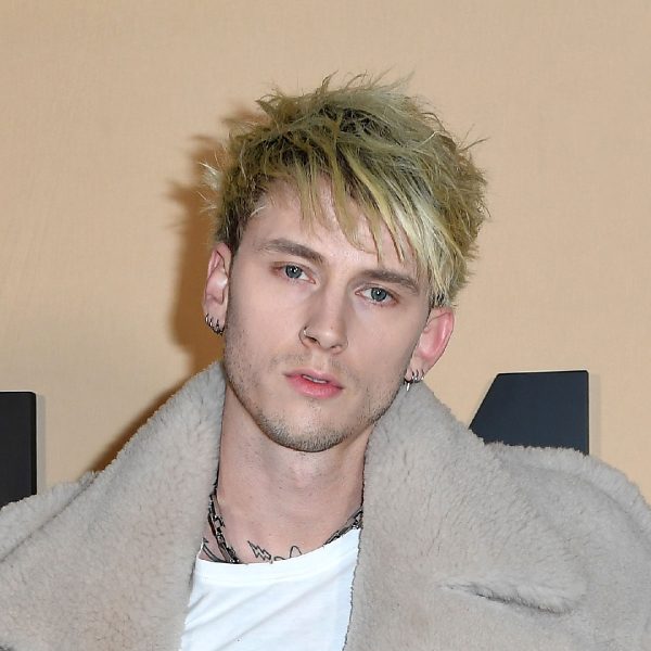 Machine Gun Kelly: Bleached Blonde Sweeping Fringe Hairstyle