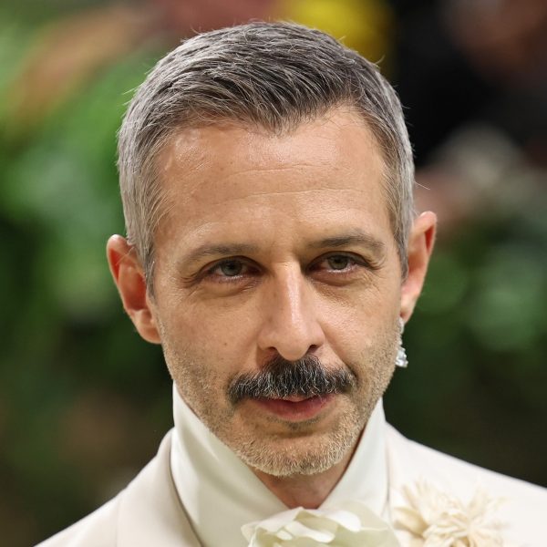 Jeremy Strong’s Hair: Grey Crewcut With Moustache