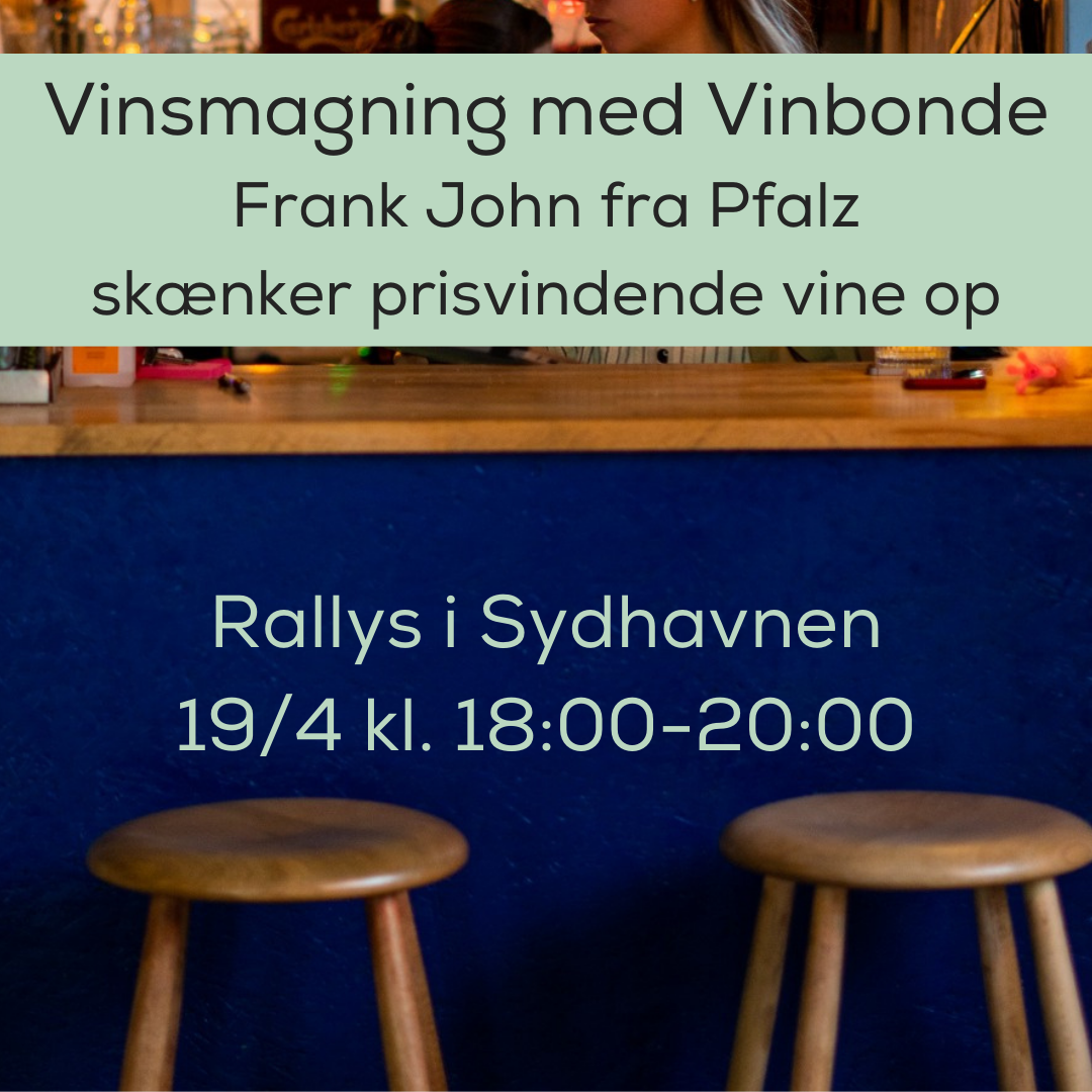 Vinsmagning med Vinbonde  Hos Rallys  19. april