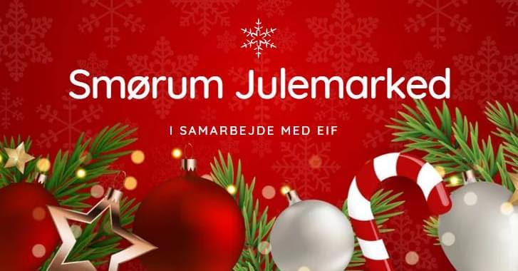 Smørum Julemarked Julebillede med julepynt og gran