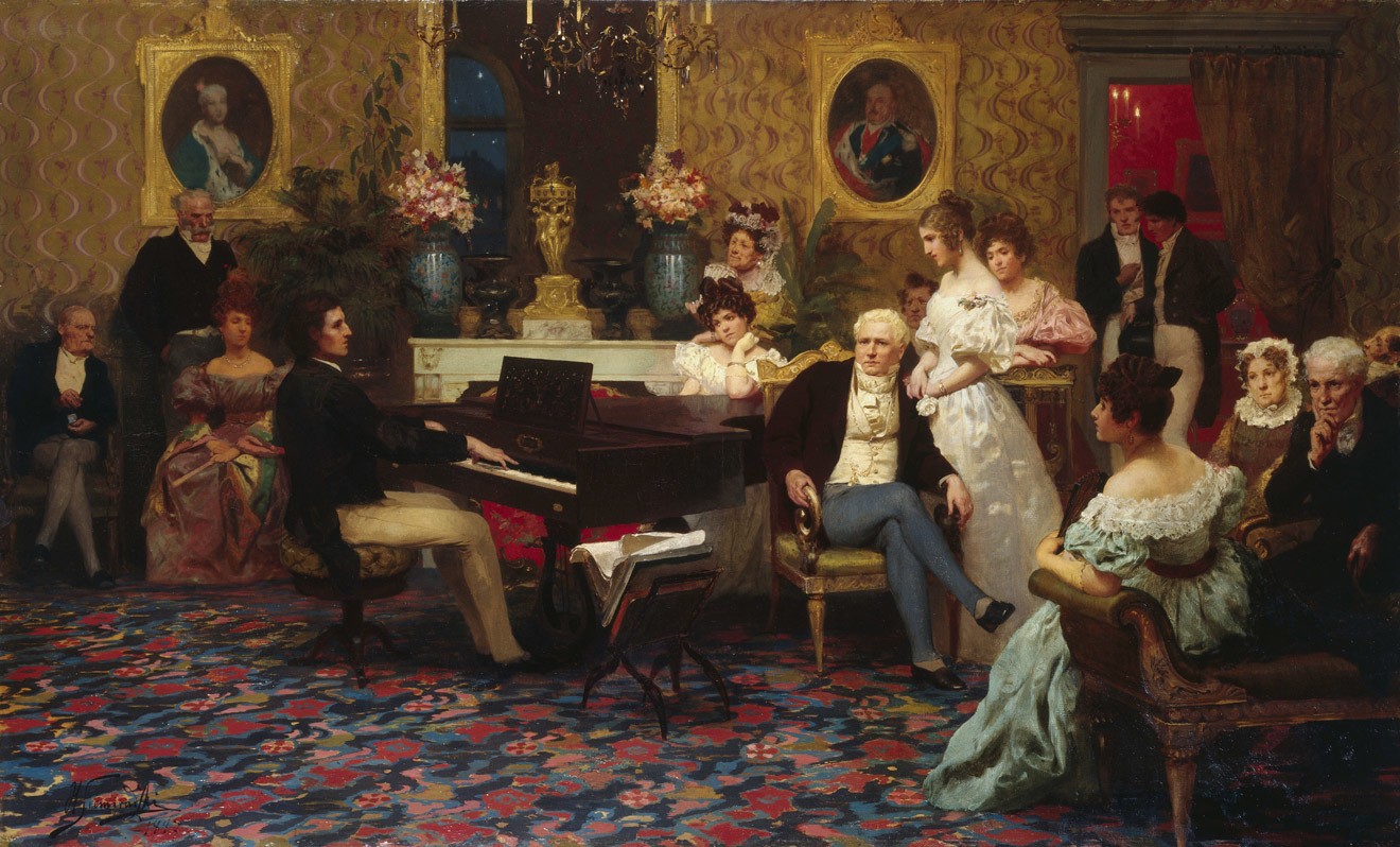 „Chopin concert“ von Henryk Siemiradzki, 1887; Chopin Klavierkonzerte Mannheim 2025