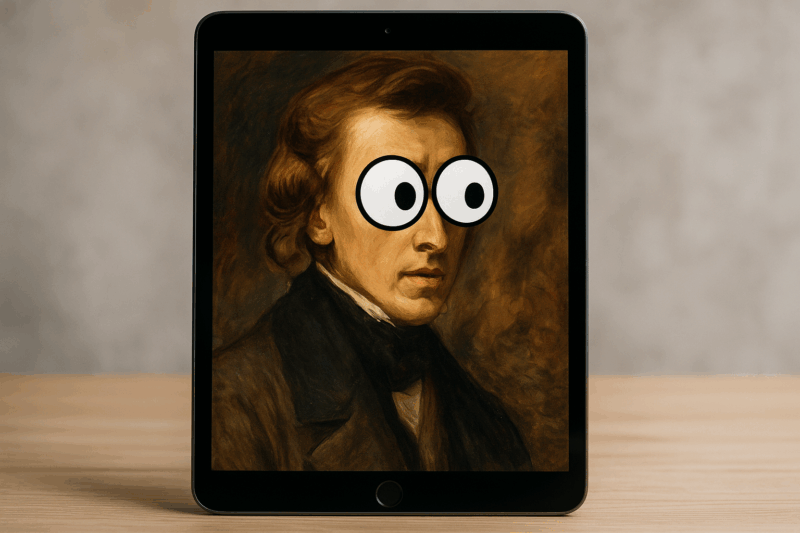 Comic-eyed Chopin