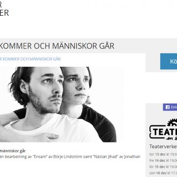 Människor kommer och människor går, teater Idag, Teater idag Stockholm 2018 Människor kommer och människor går