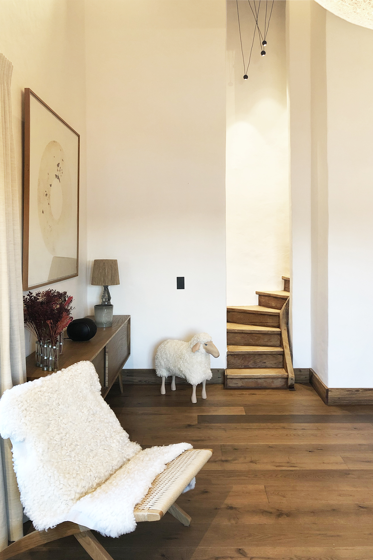 Projet miage salon chalet bois moderne appartement megeve