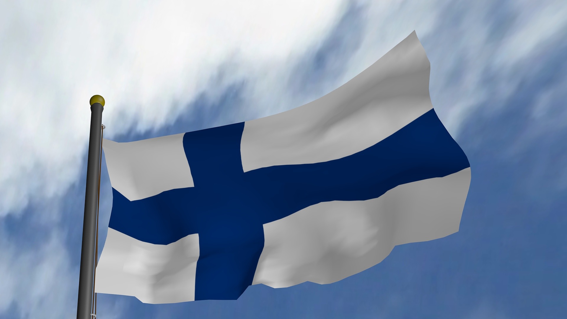 Bilden visar en finsk flagga