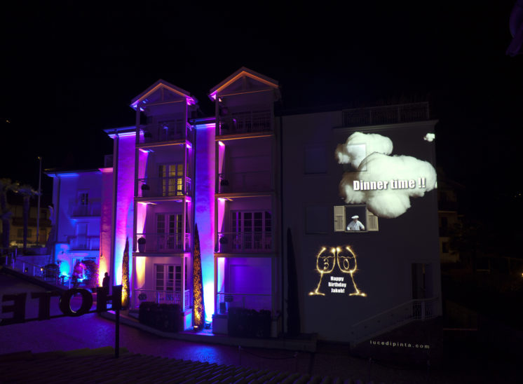 Projection mapping for a 30th birthday party