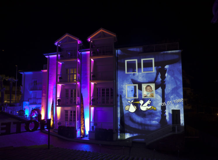 Projection mapping for a 30th birthday party