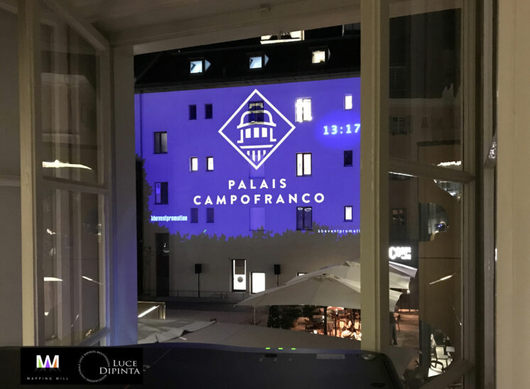 Projection mapping at Palais Campofranco