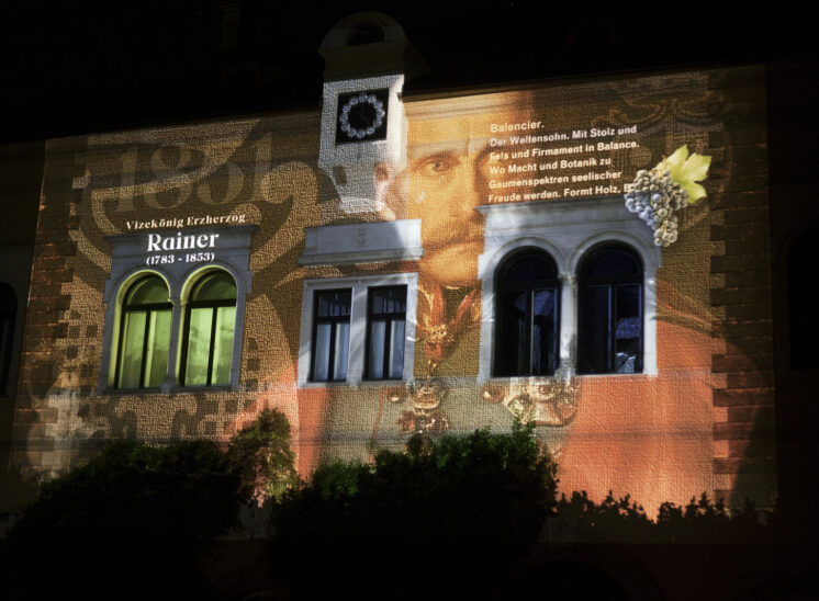 Castel Sallegg wine projection mapping