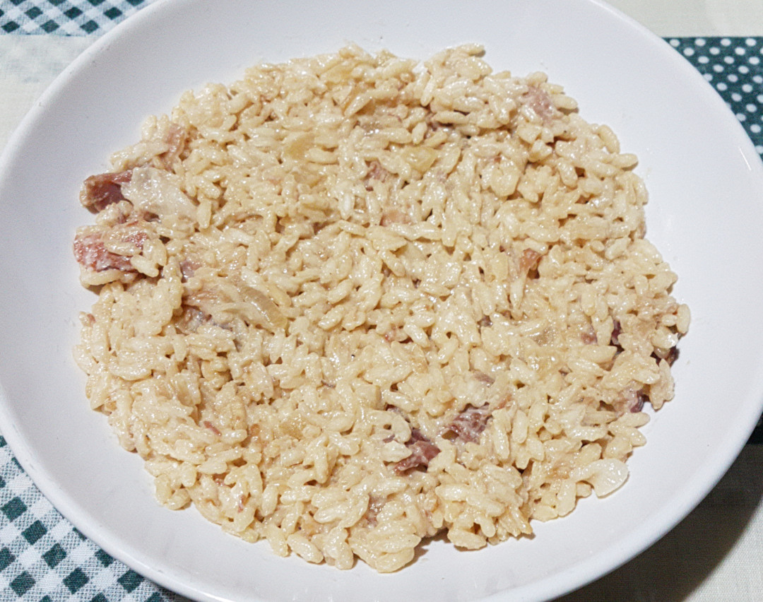 Risotto alla birra e speck in pentola a pressione - Cotto in un click