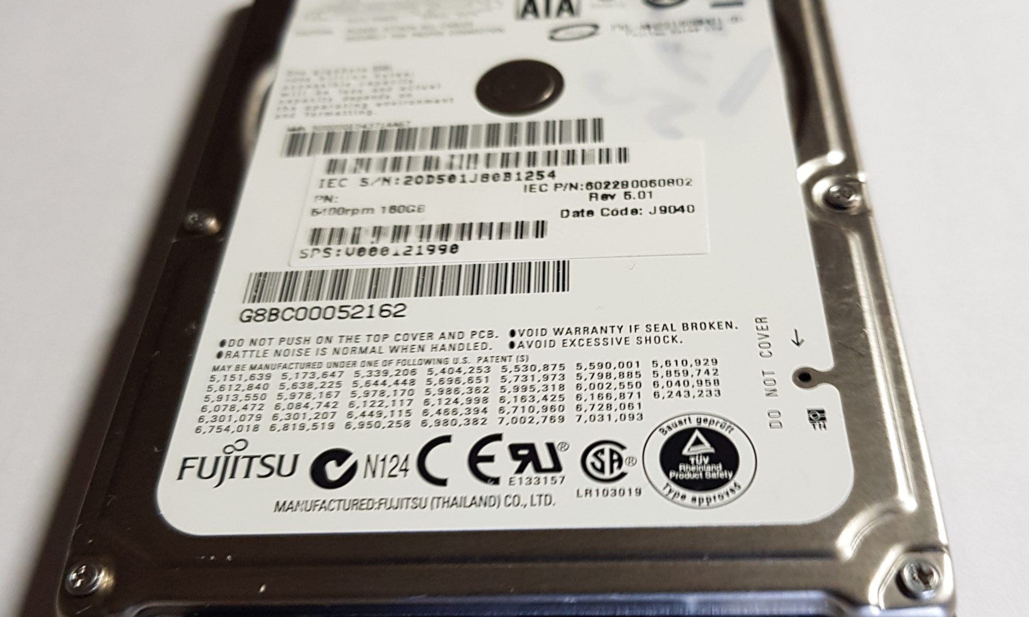 MHZ2160BH (2.5インチHDD 160GB S-ATA) FUJITSU - PCパーツ