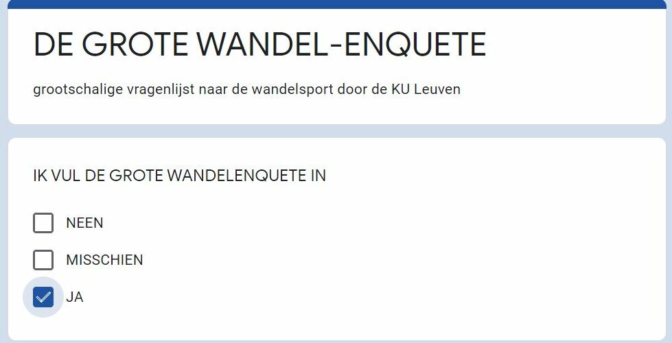 Doe mee aan het grote onderzoek naar de wandelsport