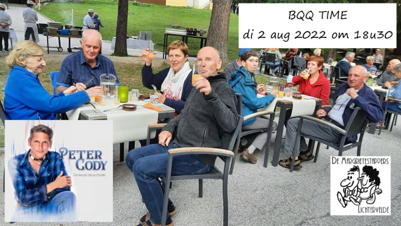 Barbecue met optreden op dinsdag 2 augustus om 18u30