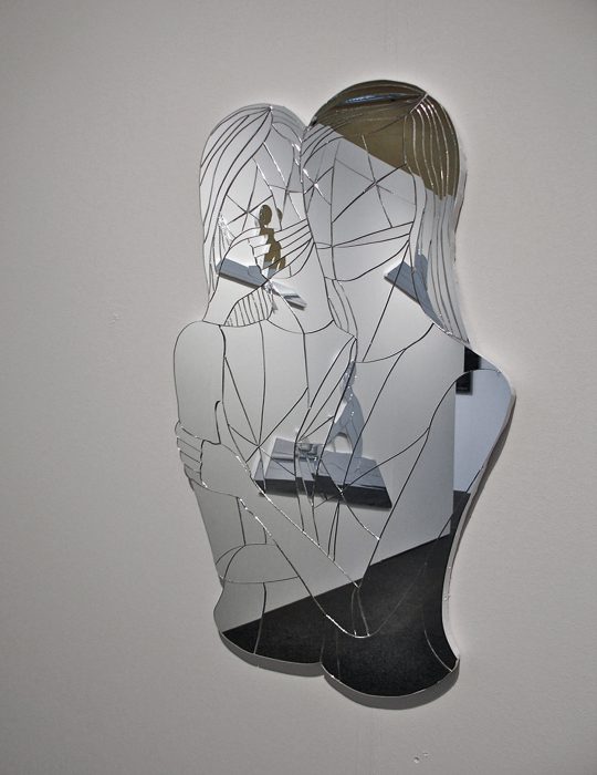 Mariana Vassileva 2008 geschwister Mirror glass 80x40cm